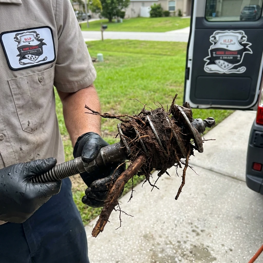 Tree roots grown into a sewer line, a risk in Old Seffner's older lots